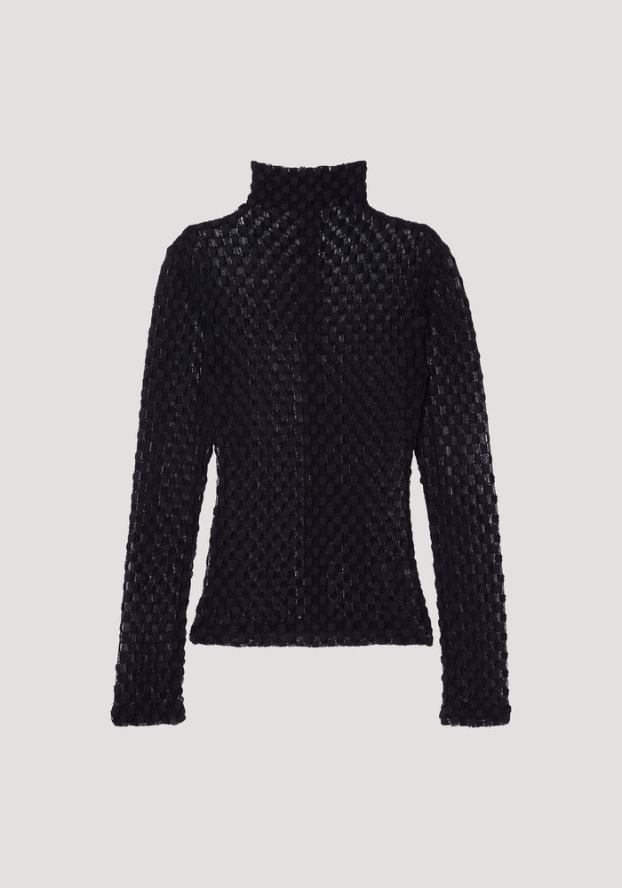 Geometrical lace top | black