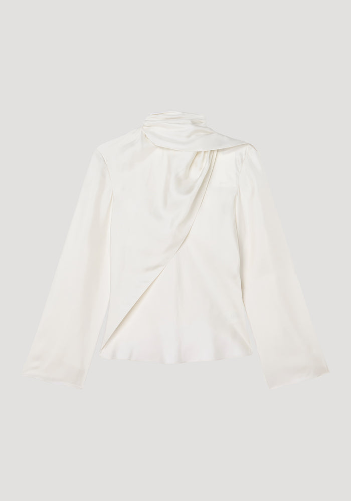 Silk foulard top | cream