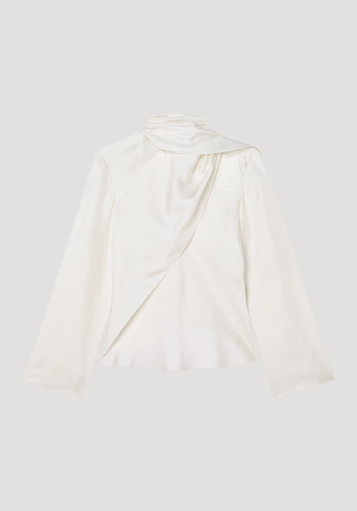 Silk foulard top | cream