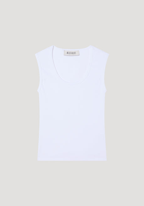 Rib tank top | optic white