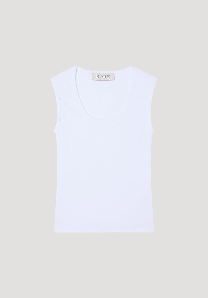 Rib tank top | optic white