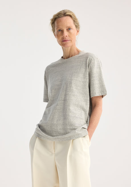 Japanese mouliné jersey T-Shirt | light grey melange