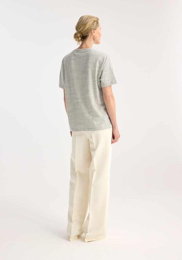 Japanese mouliné jersey T-Shirt | light grey melange