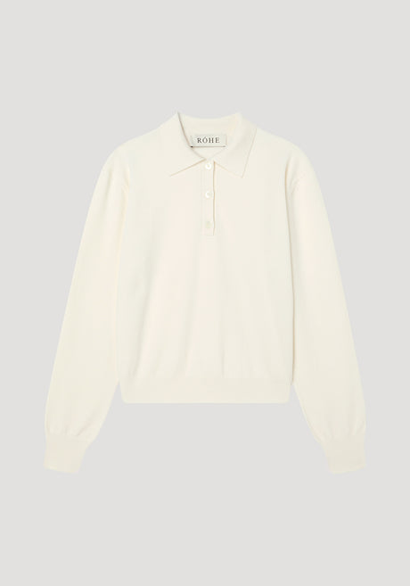 Wool cashmere polo | off white
