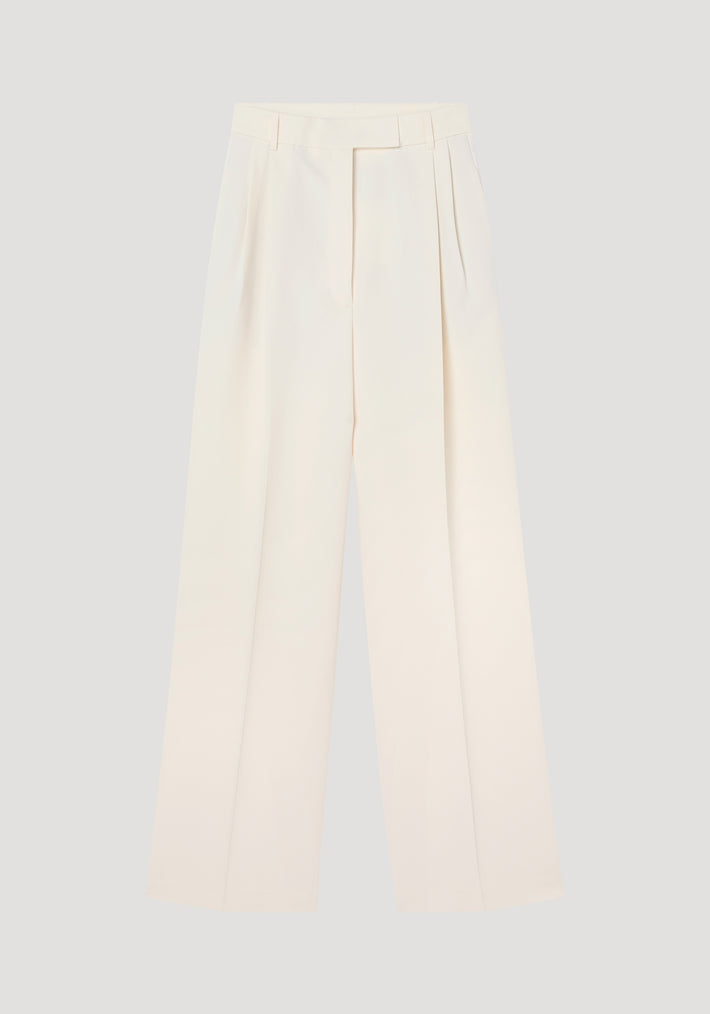 High-waist tailored off white trousers | off white