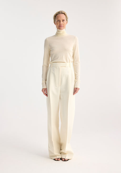 High-waist tailored trousers | off white