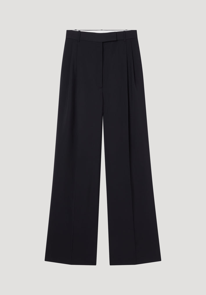 High-waist tailored black trousers | black