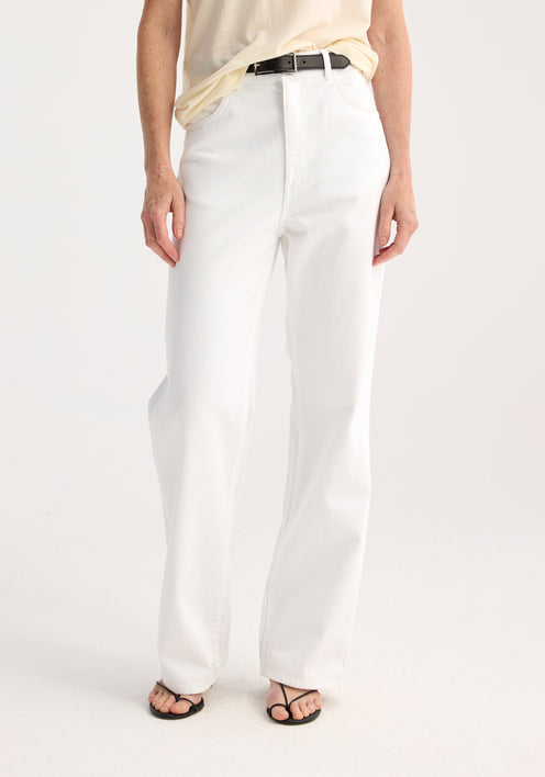 Relaxed fit white denim | optic white