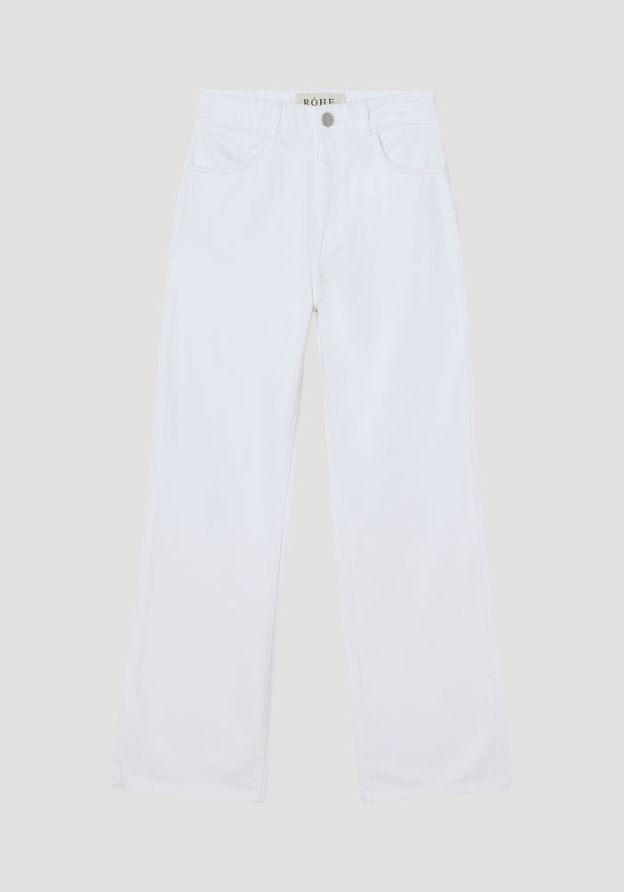 Relaxed fit white denim | optic white