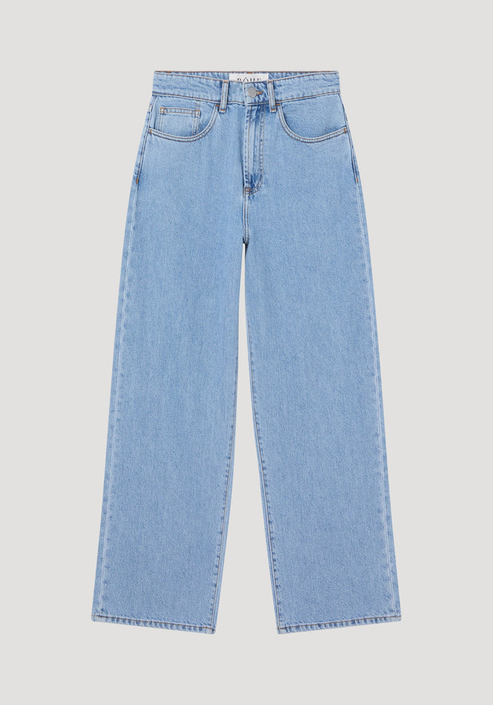 Relaxed wide leg denim | denim blue