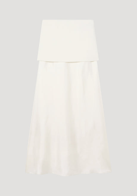 Integrated fluid silk skirt | cream