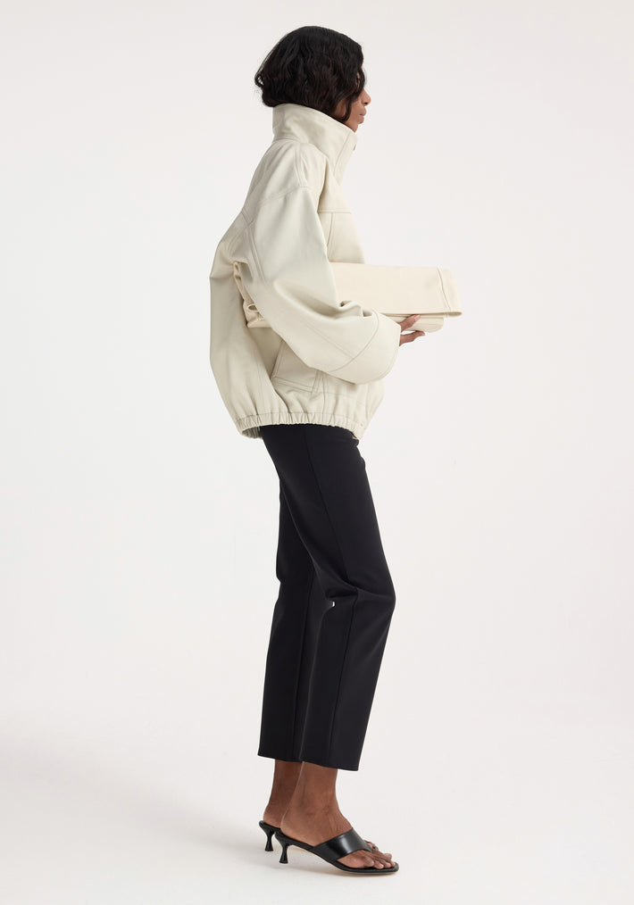 Reinvented leather jacket | chalk