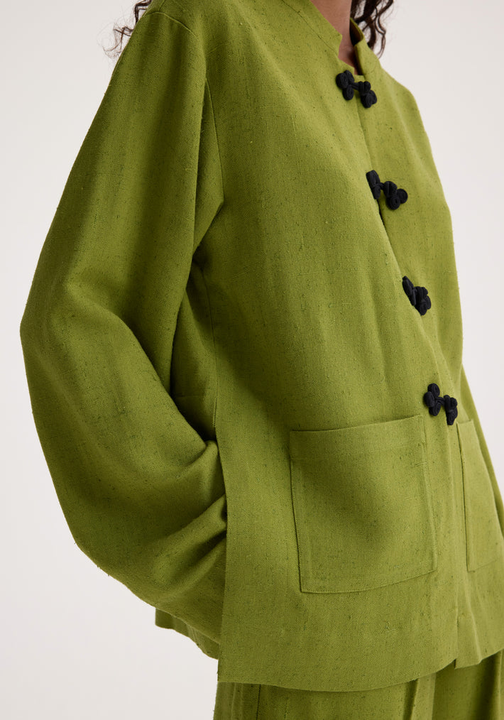 Mandarin jacket | garden green