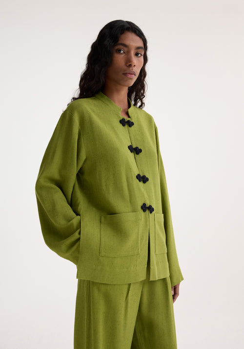 Mandarin jacket | garden green