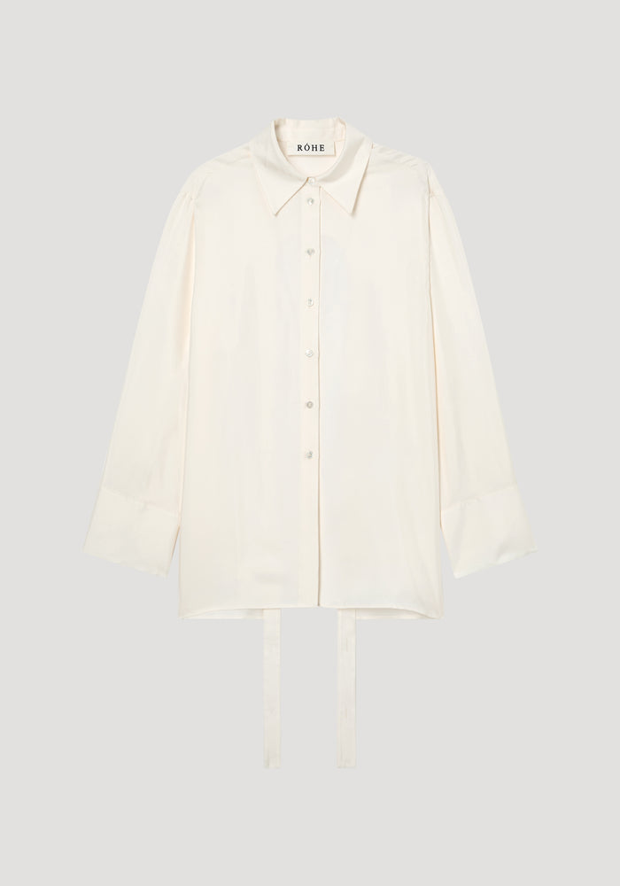 Deconstructed silk shirt | cream