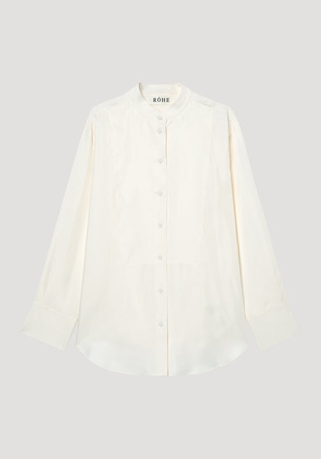 Silk tuxedo shirt | cream