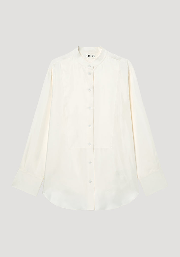 Silk tuxedo shirt | cream