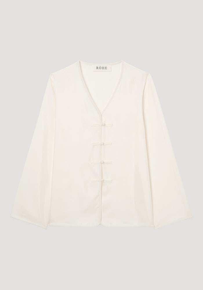 Pankou closure silk top | cream