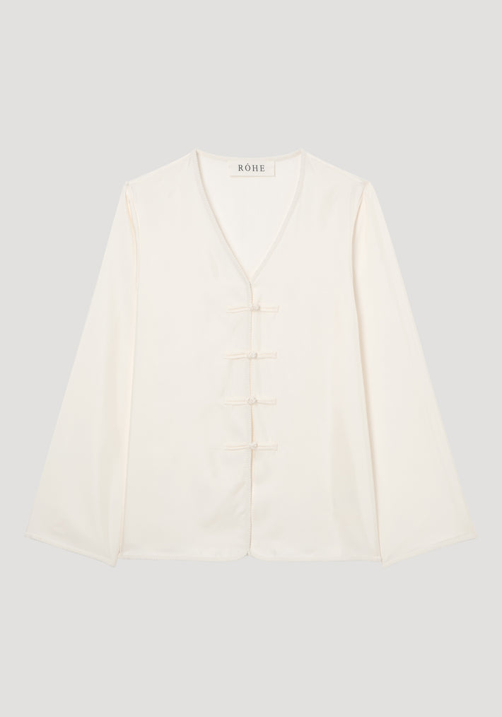 Pankou closure silk top | cream