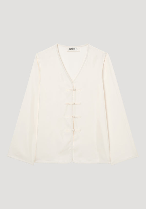 Pankou closure silk top | cream