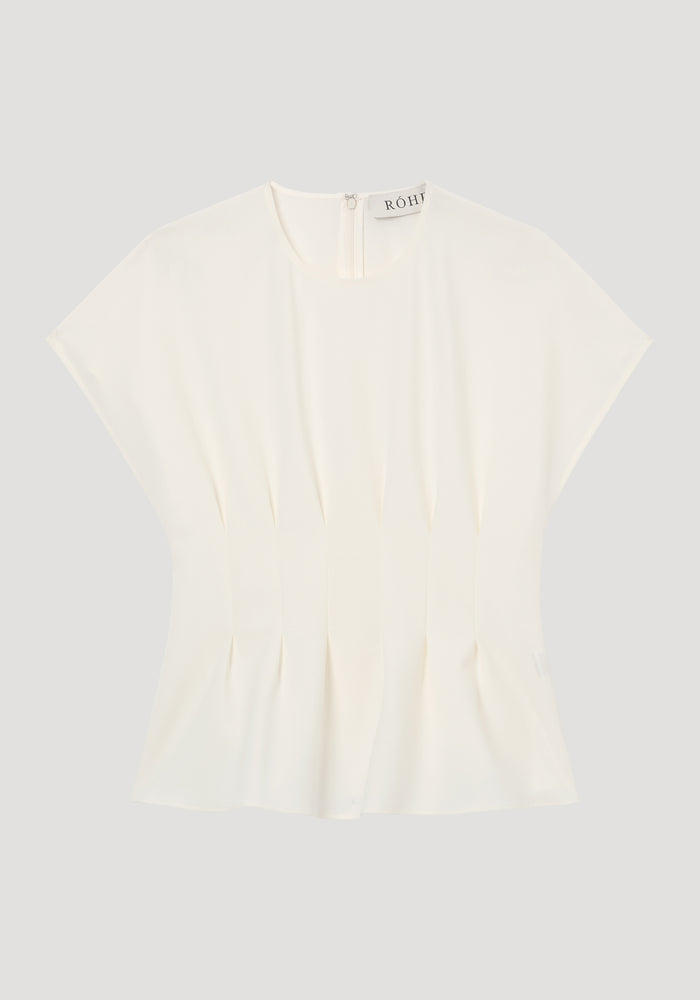 Sculptural waisted top | off white