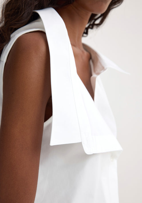 Deconstructed off-shoulder top | optic white