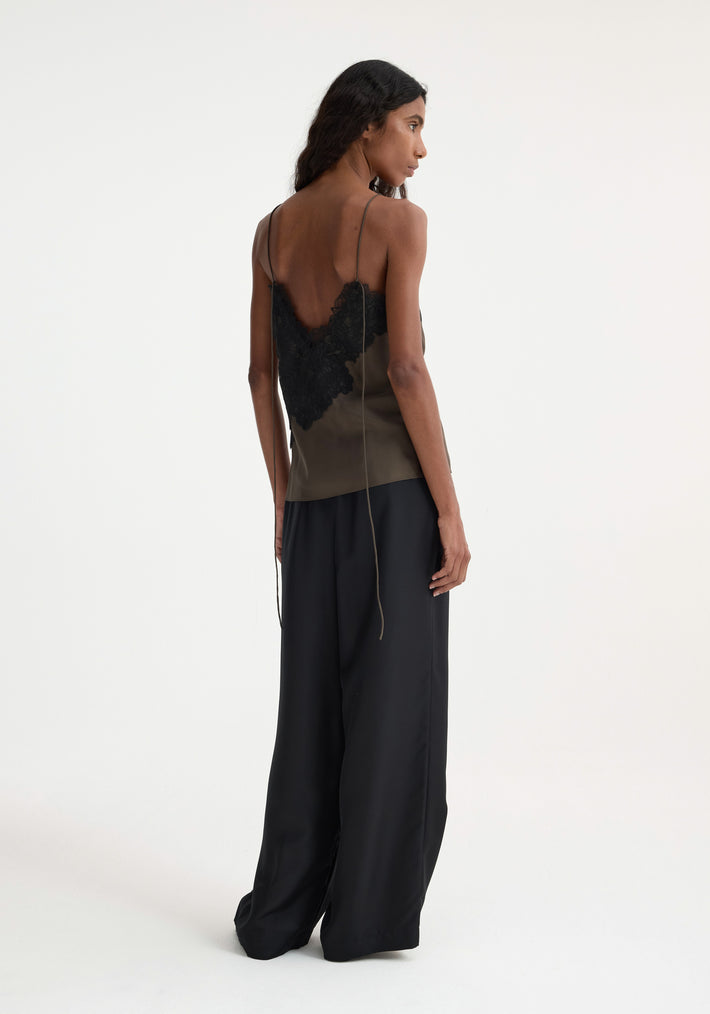 Lace silk camisole | earth