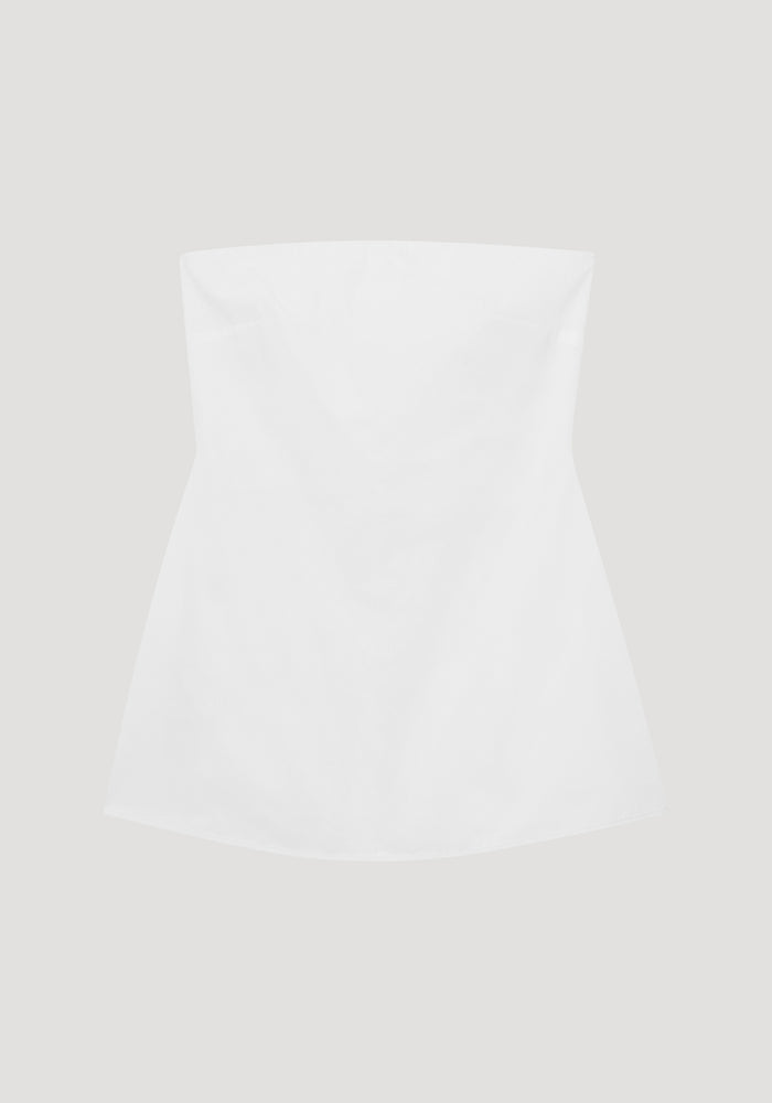 Sculptural cotton top | optic white