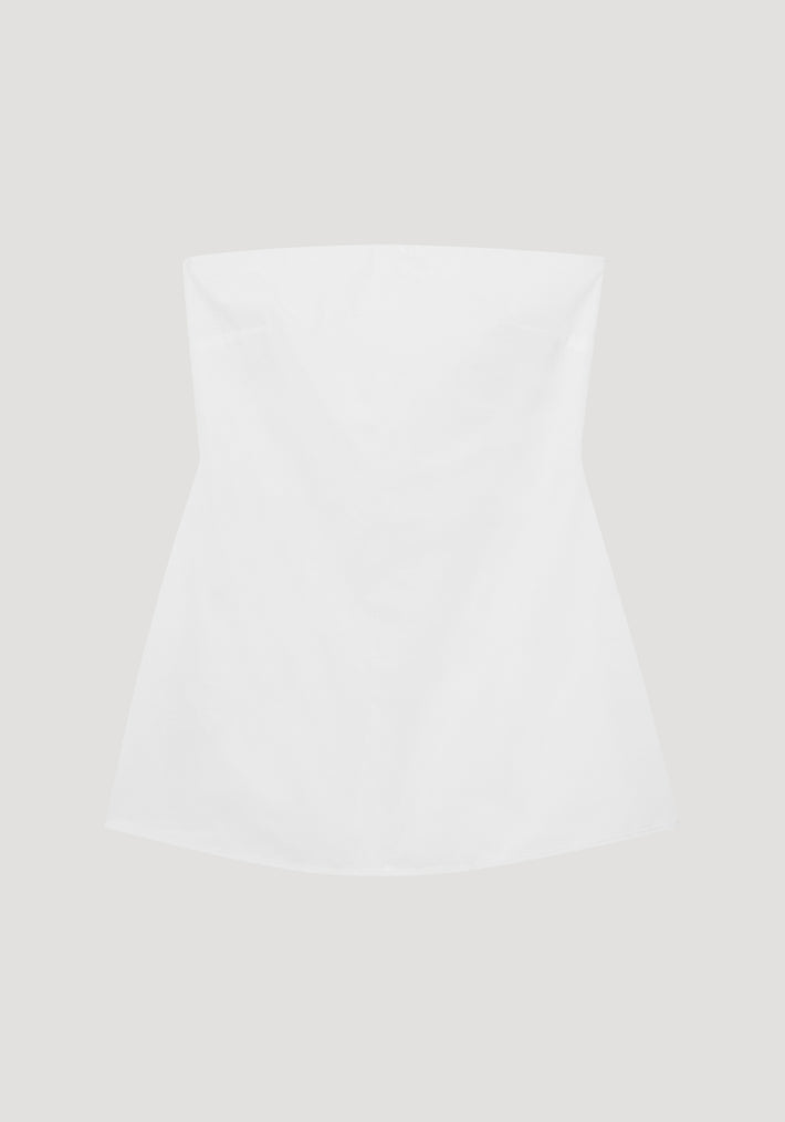 Sculptural cotton top | optic white