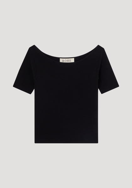 Boat neck knitted top– Róhe