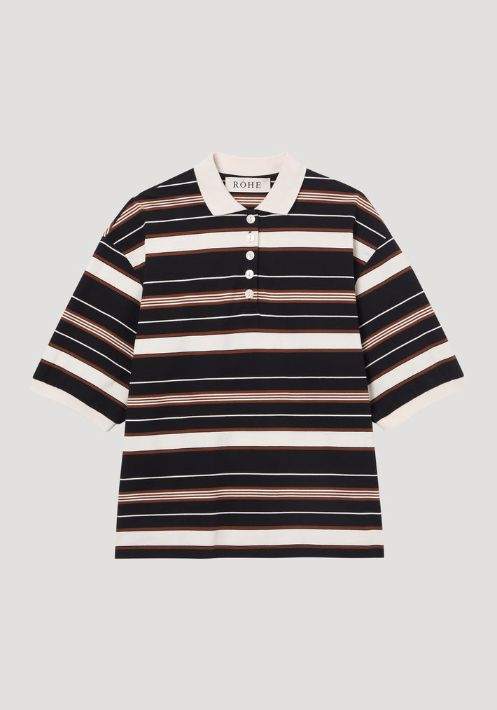 Striped oversized polo | block stripe