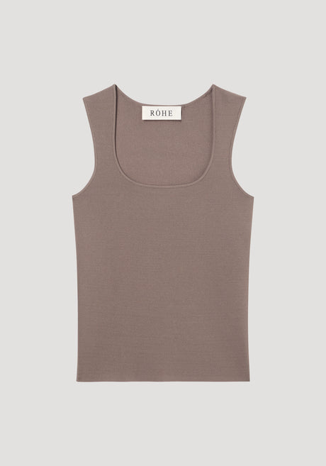 Bustier shaped knitted top | taupe