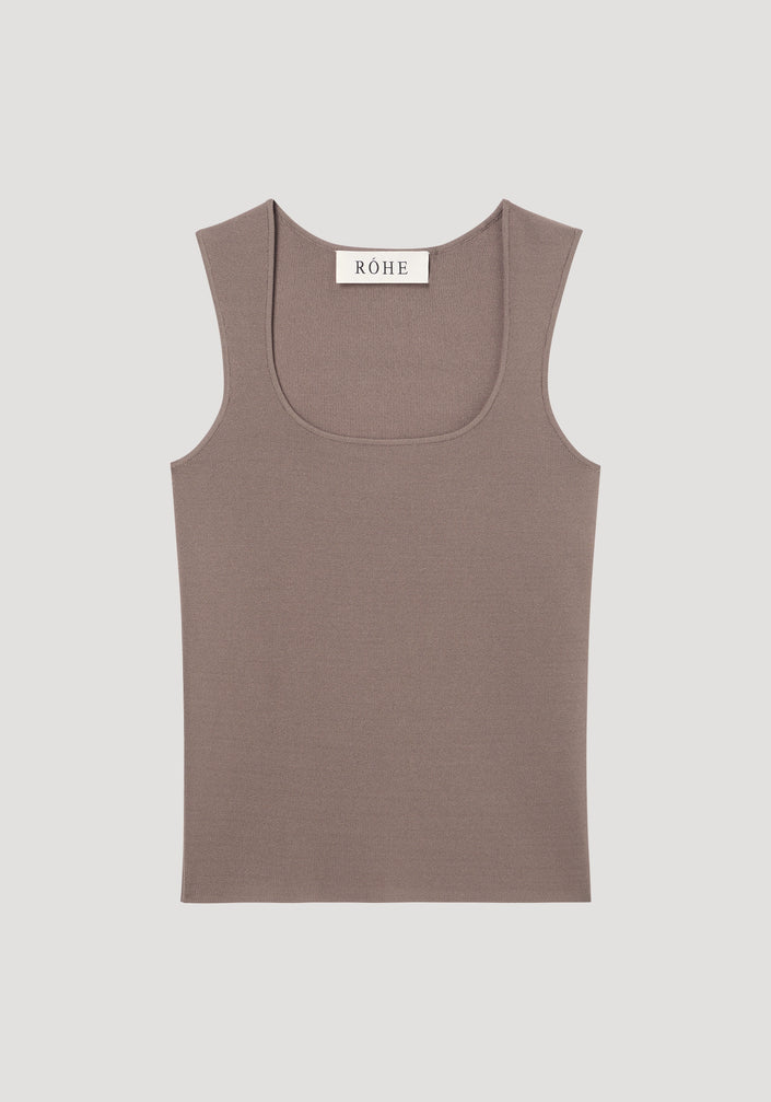 Bustier shaped knitted top | taupe