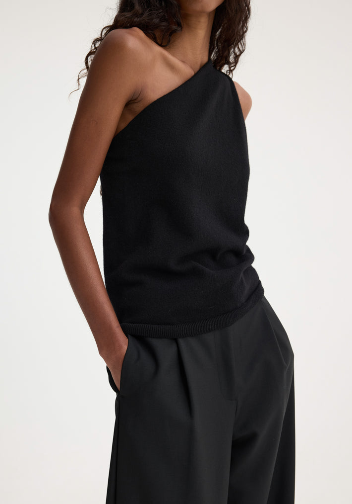 Sculptural knitted top | black