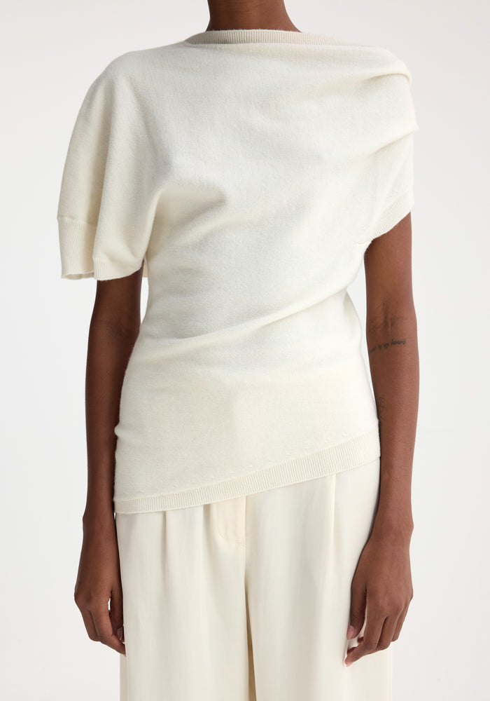 Deconstructed knitted top | off white