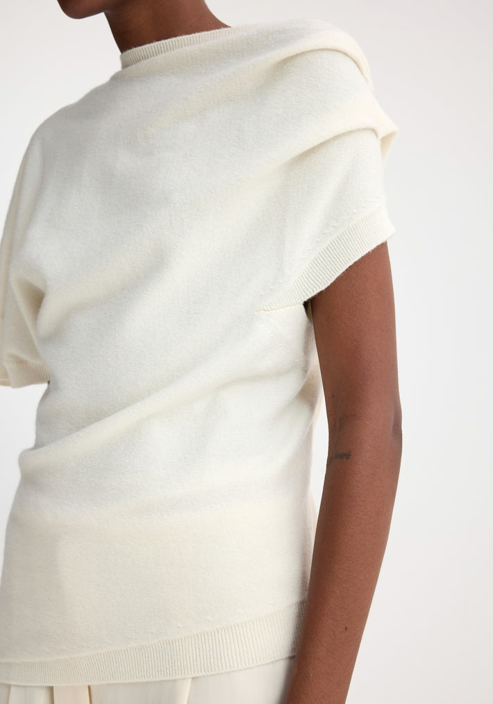 Deconstructed knitted top | off white