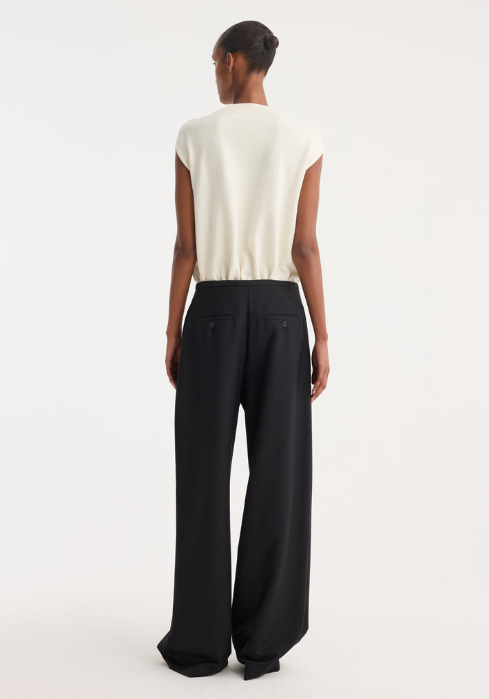 Relaxed drawstring trousers | black