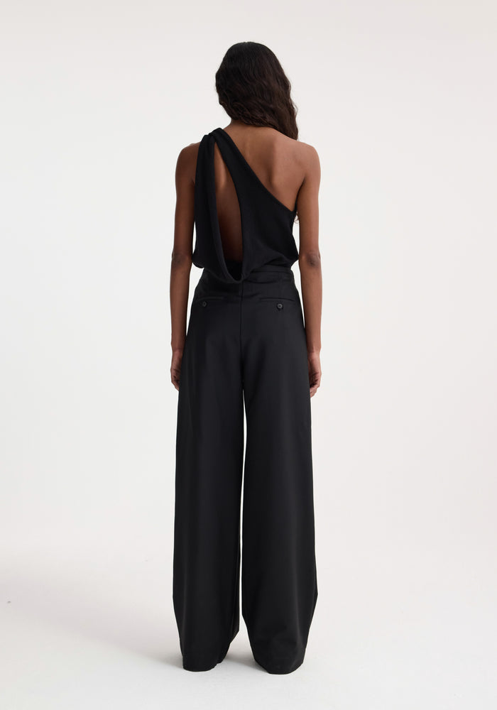 Relaxed drawstring trousers | black