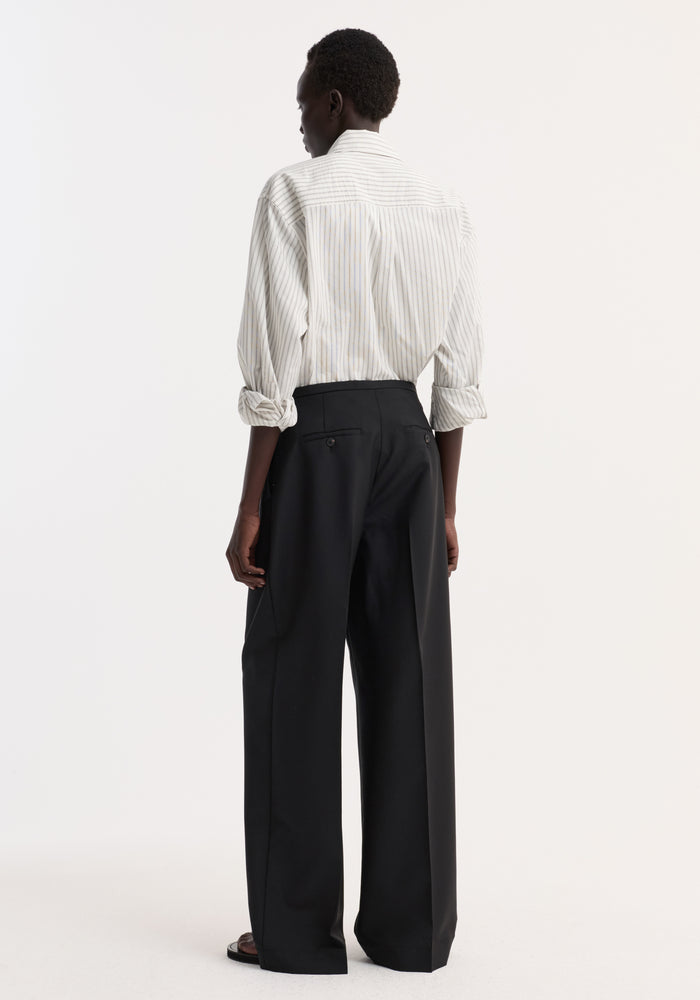 Relaxed drawstring trousers | black