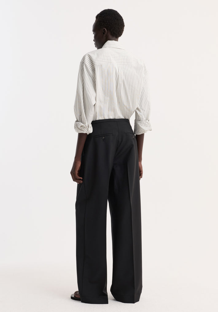 Relaxed drawstring trousers | black