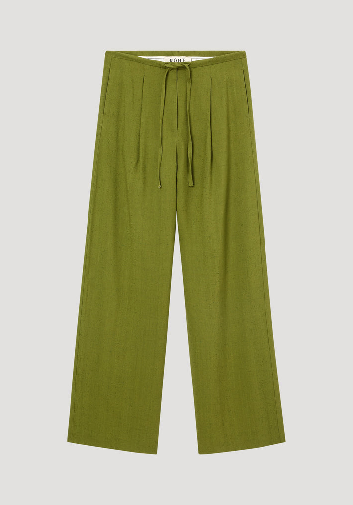 Relaxed drawstring trousers | garden green