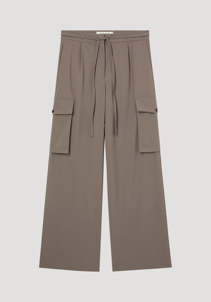 Tailored cargo trousers | taupe