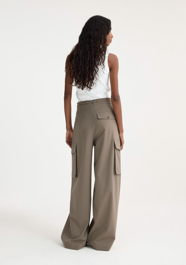 Tailored cargo trousers | taupe