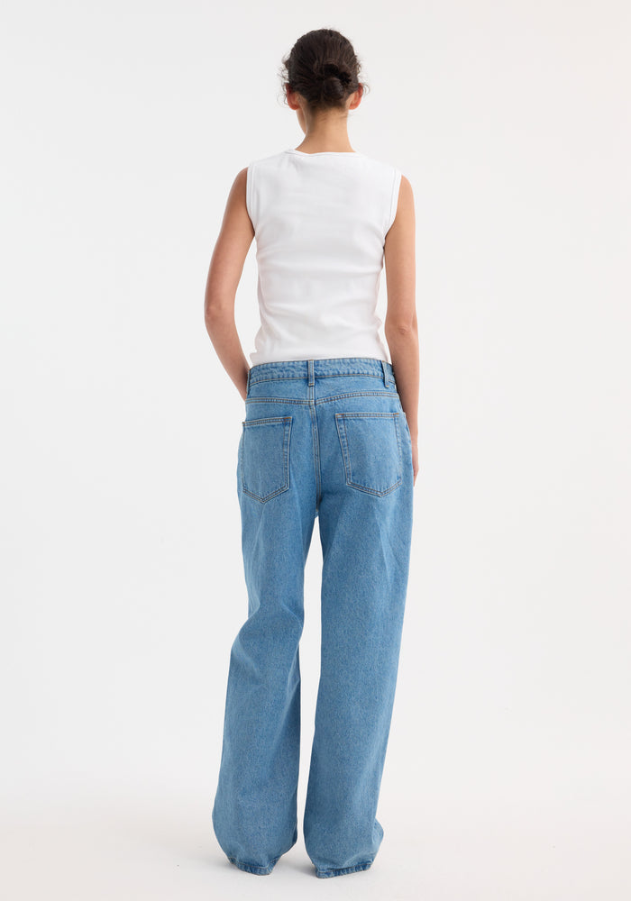 Signature baggy fit denim | denim blue