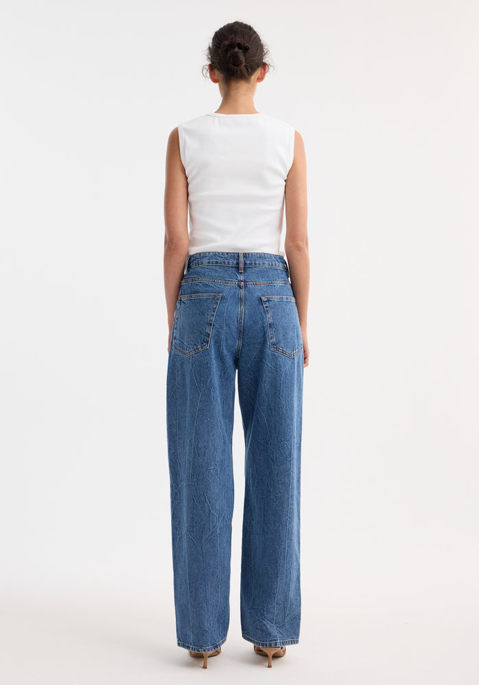 Signature baggy fit denim | mid denim blue