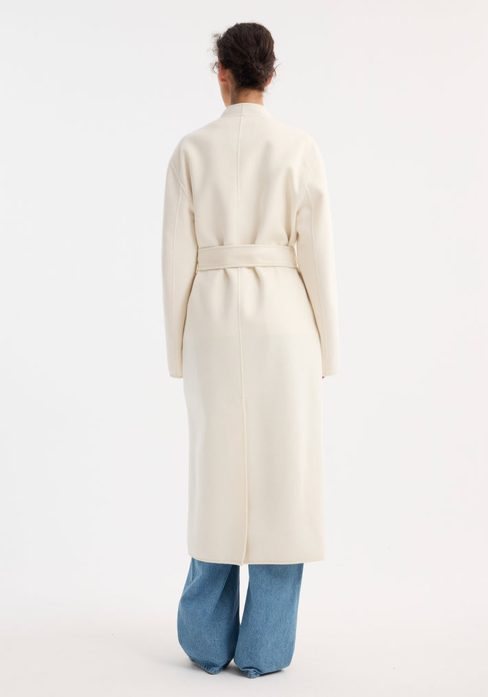 Double-faced kimono style coat | off white