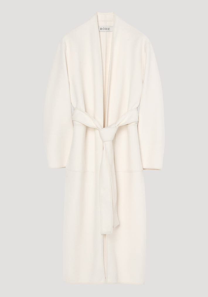 Double-faced kimono style coat | off white