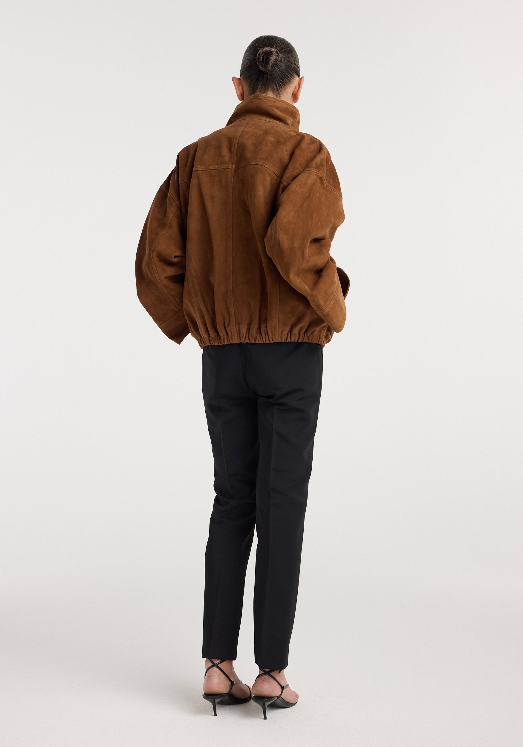 Reinvented suede jacket | cognac