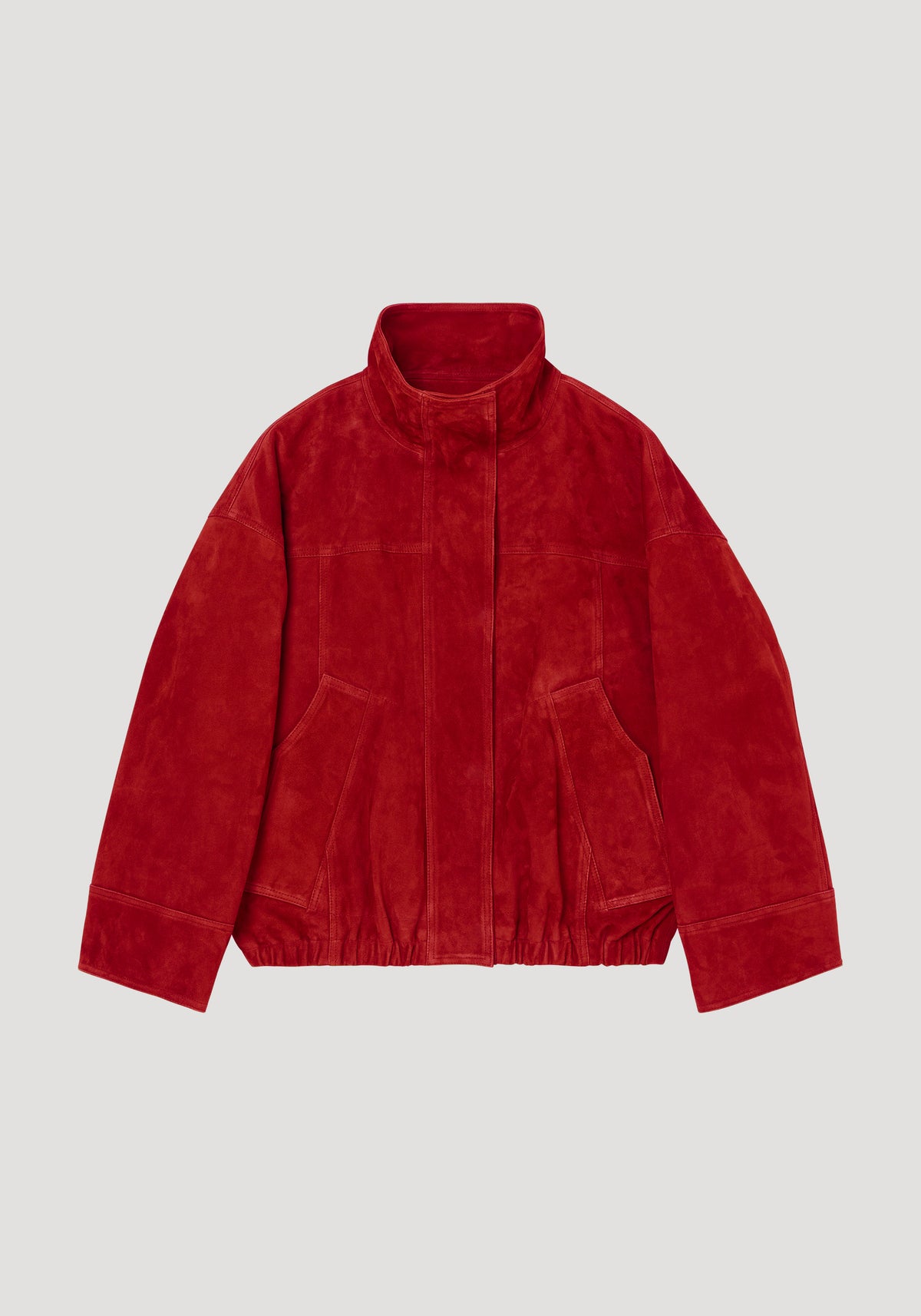 Reinvented suede jacket | red