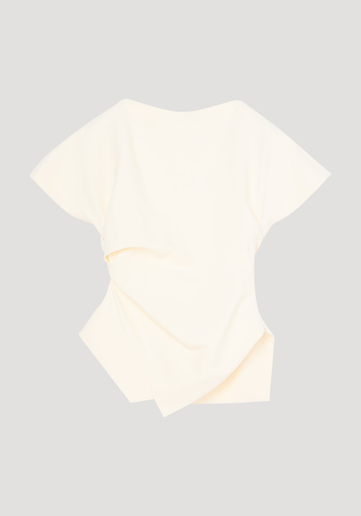 Draped lapel top | off white